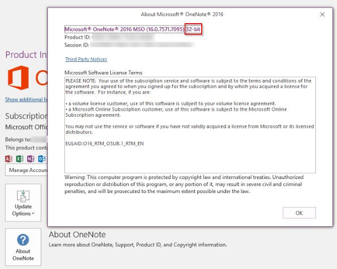 microsoft onenote 2016 32 bit