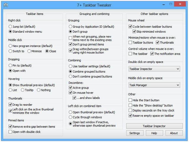 7 Best Apps to Enhance Default Windows Features Taskbar Tweaker