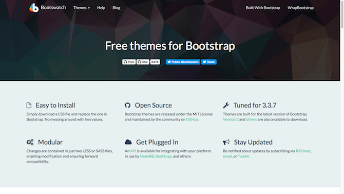 11 CSS Template Sites: Don't Start From Scratch! bootswatch