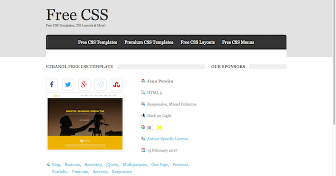 11 CSS Template Sites: Don't Start From Scratch! free css