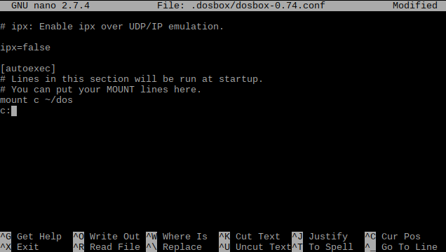 setting up dosbox raspberry pi