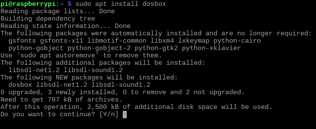 Install DOSBox on Raspberry Pi